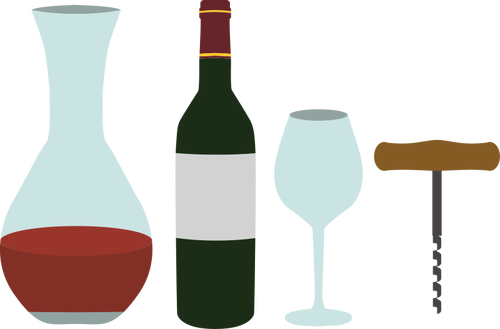 酒瓶和开瓶器