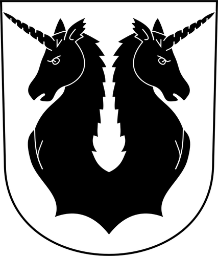 Метменштеттен герб с кадра векторное изображение