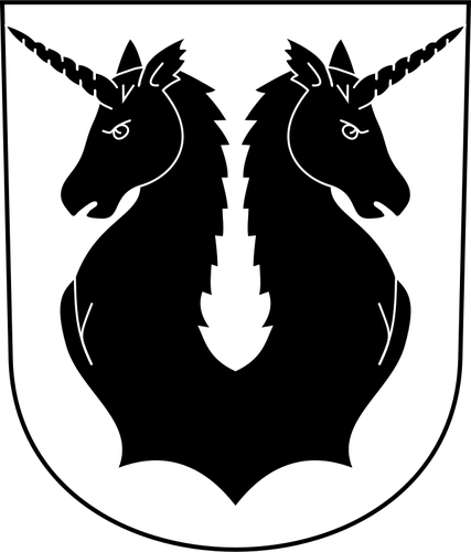 Mettmenstetten coat of arms with frame vector image