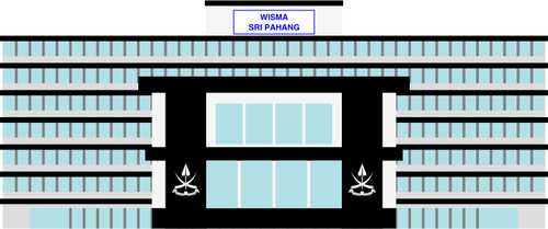 Wisma Sri Pahang vector illustration