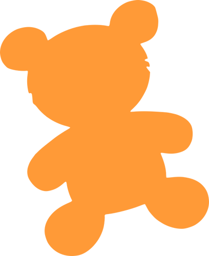 Медведь игрушка силуэт векторное изображение