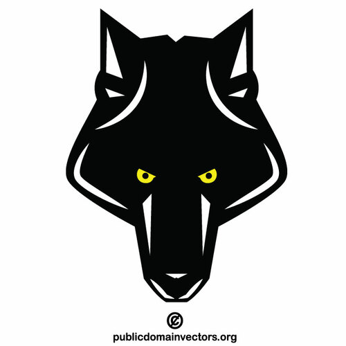 صورة ظلية رأس الذئب