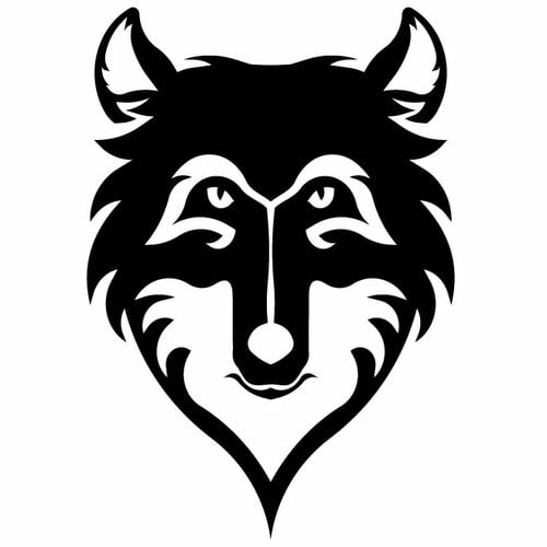 Wolf pää kaavain ClipArt