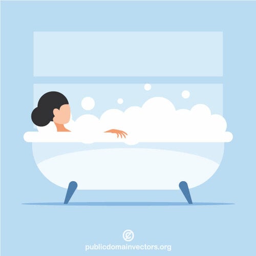 Woman in bathtub