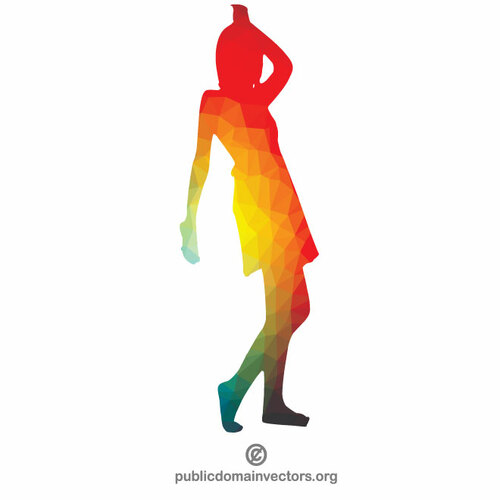 Woman dancing silhouette