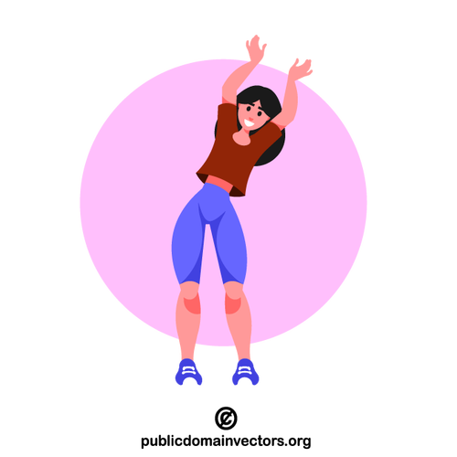 Woman doing gymnastics