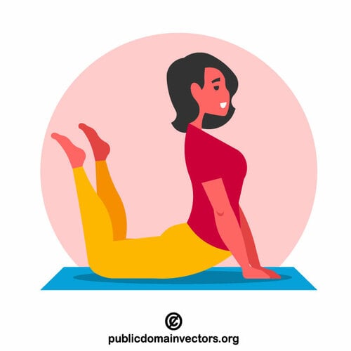 Woman doing yoga exercises