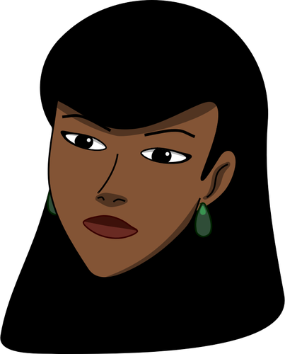 Vector clip art of black woman