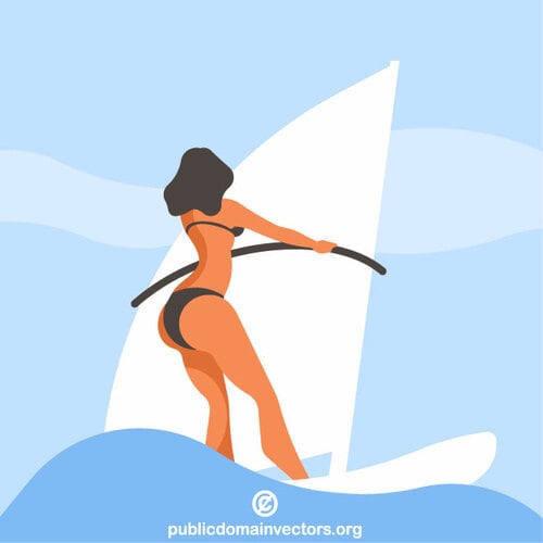 女性サーフィン
