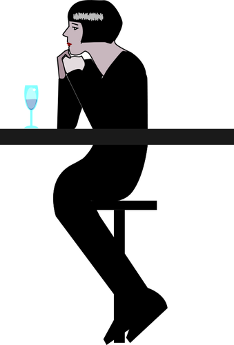 Frau trinken Vektor-ClipArt