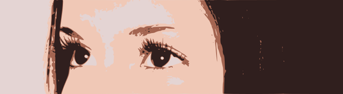 בתמונה וקטורית עיניים של ילדה