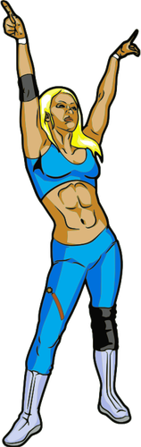 Vektor-ClipArt pro Wrestler Dame