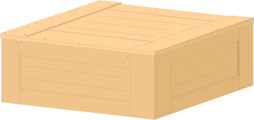 Image vectorielle caisse en bois de couleur pastel