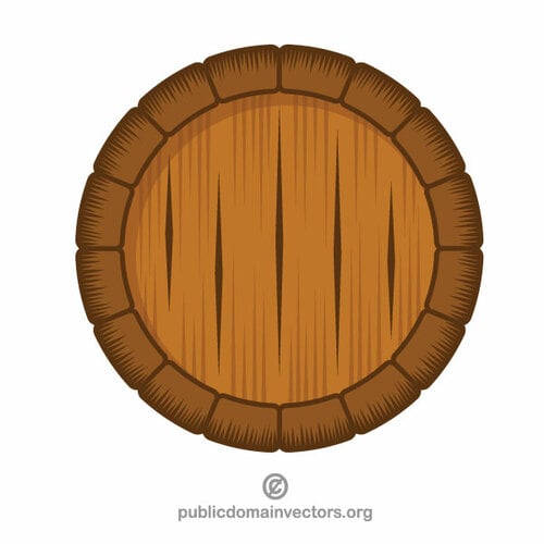Barril de madera prediseñadas de vector