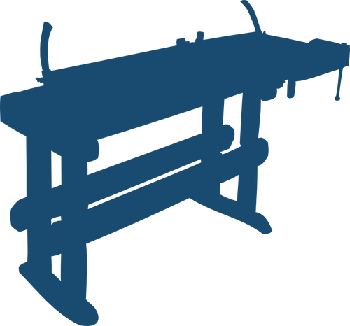 Work bench vector clip art