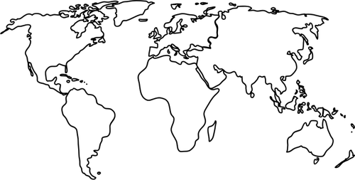 世界の地図のベクトル画像