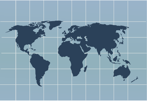 विश्व की रूपरेखा का नक्शा