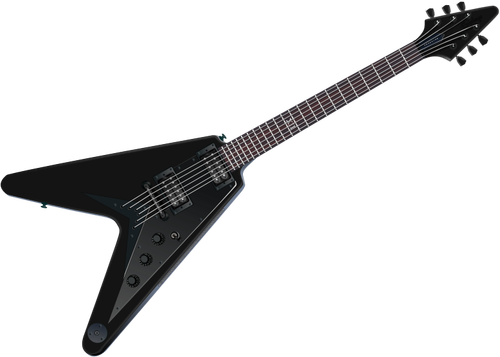 Flying V-Gitarre-Vektor-illustration