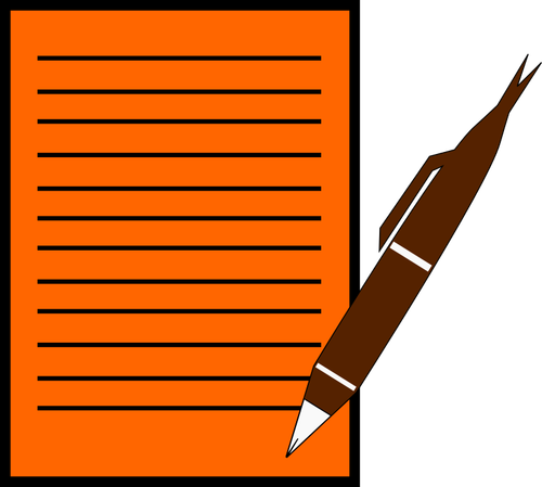 Paperin ja kynän symboli