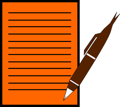 Paper and pen symbol