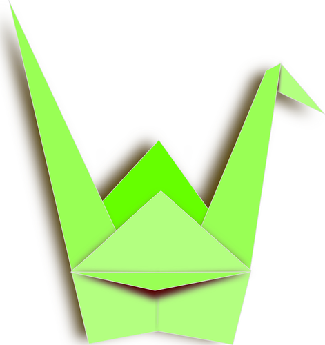 绿色的纸鹤