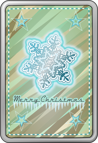 냉동된 크리스탈 크리스마스 카드의 벡터 클립 아트