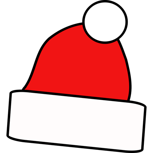 Vector graphics of a plain Christmas hat,