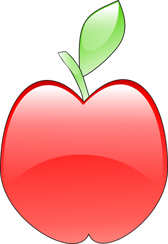 Crystal apple vector clipart