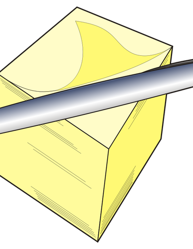 Pen and notepad vector image