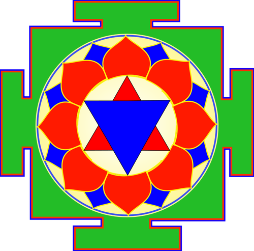 Ilustraţia vectorială de Krishna Yantra