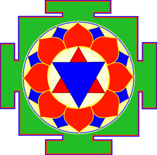 Illustration vectorielle de Krishna Yantra