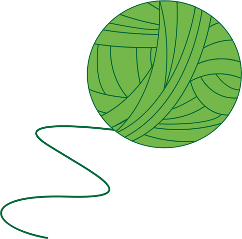 Green yarn ball