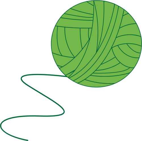 Green yarn ball