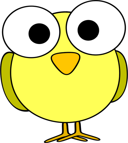 Žlutý velký eyed pták obrázek