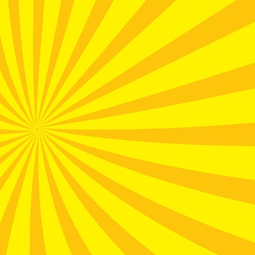 Raios de sol amarelos radiais