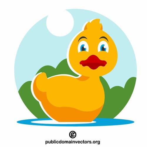 Yellow duck in the water