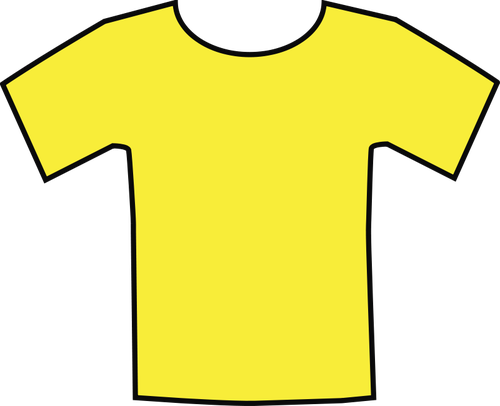 Keltainen t-paita vektori ClipArt