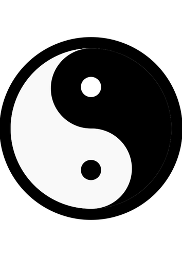 Yin Yang silhouet