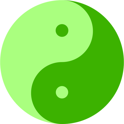 Grüne Yin und Yang