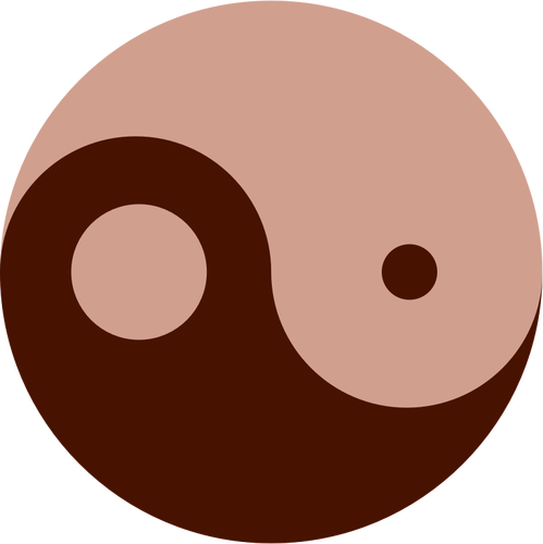 Färgade ying-yang