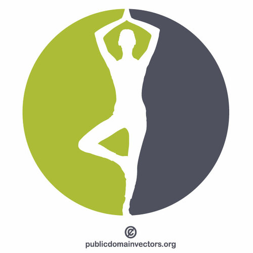 Yoga classes logo concept