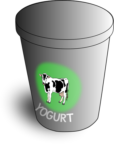 Ilustración vectorial de taza de yogur