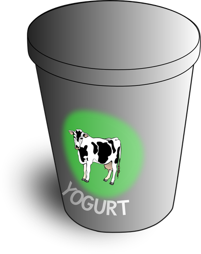 Vector illustration of yogurt cup