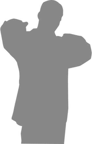 Silhouette vector illustration of rapper