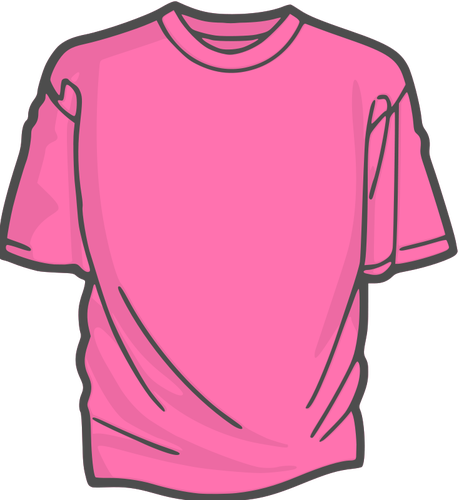 Imagem de vetor de t-shirt cor de rosa