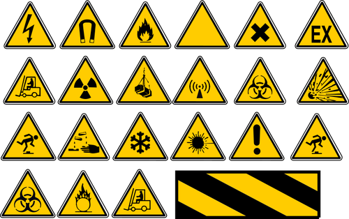 Nebezpečí varovné signály slection vektorové grafiky