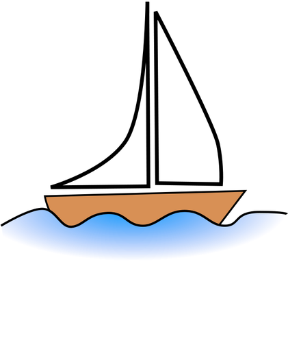 Simple boat vector drawing