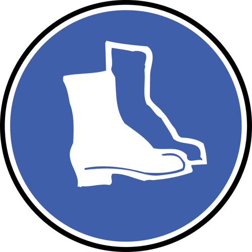 Bota protección signo vector de la imagen