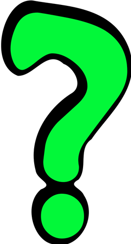 Signo de interrogación verde signo vector de la imagen