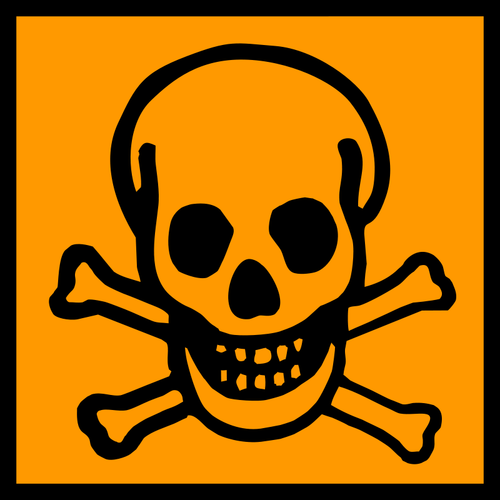Giftige vloeibare waarschuwingsbord vector afbeelding